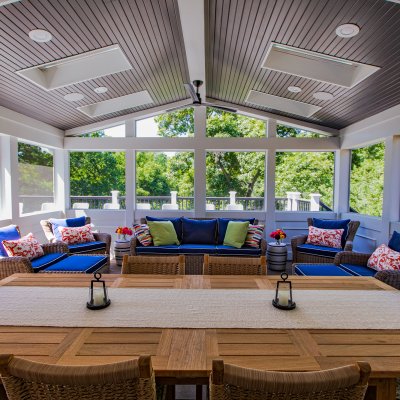 screened porch interior looking away from house