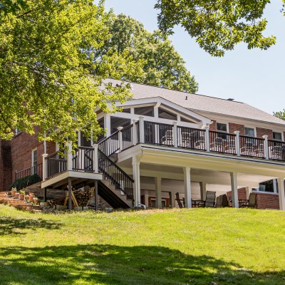 rear view of deck addition