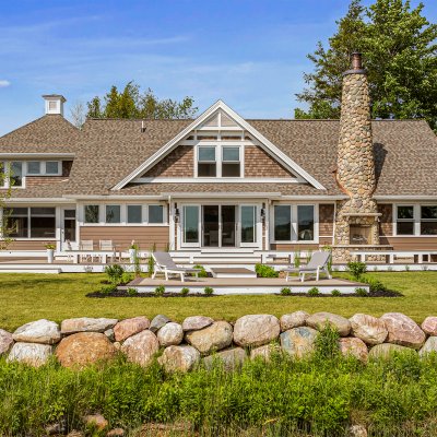 View of the exterior from Pickerel Lake