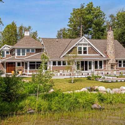 exterior view of home from the lake