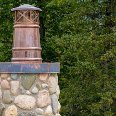 Copper chimney pot