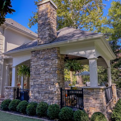 outdoor fireplace patio